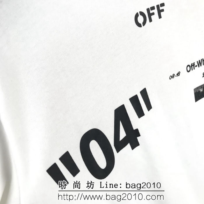 OFF-white19ss春夏新款 04支線系列 箭頭印花 精梳棉短袖 男女同款 ydi1457